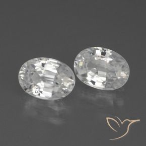 Pedras preciosas de Zircão Branco natural de 2.61 ct, oval, VVS