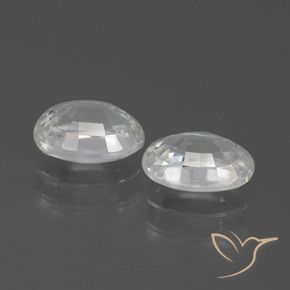 Pedras preciosas de Zircão Branco natural de 2.61 ct, oval, VVS