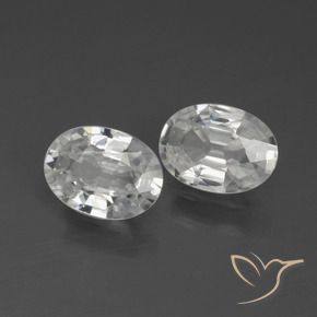 Pedras preciosas de Zircão Branco natural de 2.13 ct, oval, VVS-VS