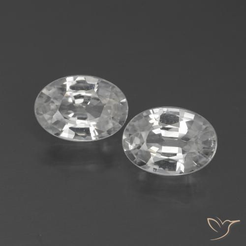 2.06ctw Natural Branco Zircão, oval, VS