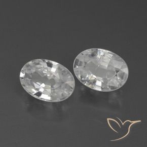 Pedras preciosas de Zircão Branco natural de 2.30 ct, oval, VS