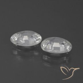 Pedras preciosas de Zircão Branco natural de 2.16 ct, oval, VVS