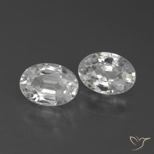 Pedras preciosas de Zircão Branco natural de 2.23 ct, oval, VVS