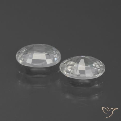 Pedras preciosas de Zircão Branco natural de 2.23 ct, oval, VVS