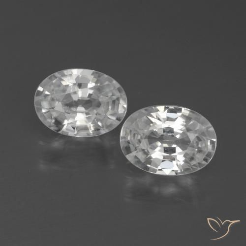 2.29ctw Natural Branco Zircão, oval, VVS-VS