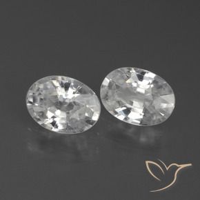 Pedras preciosas de Zircão Branco natural de 2.29 ct, oval, VVS-VS