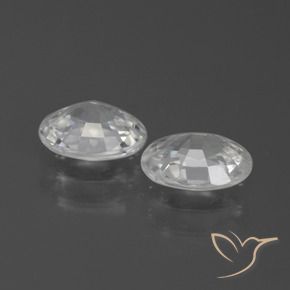 Pedras preciosas de Zircão Branco natural de 2.29 ct, oval, VVS-VS