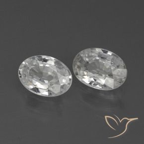 Pedras preciosas de Zircão Branco natural de 2.37 ct, oval, VS