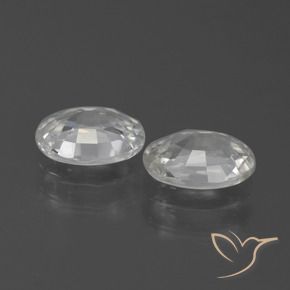 Pedras preciosas de Zircão Branco natural de 2.37 ct, oval, VS