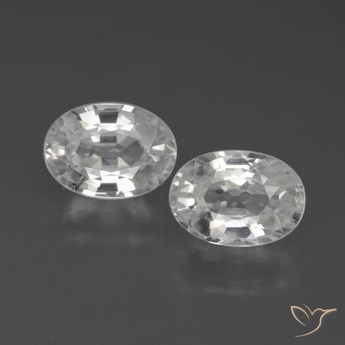 2.63ctw Natural Branco Zircão, oval, VS