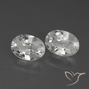 Pedras preciosas de Zircão Branco natural de 2.63 ct, oval, VS