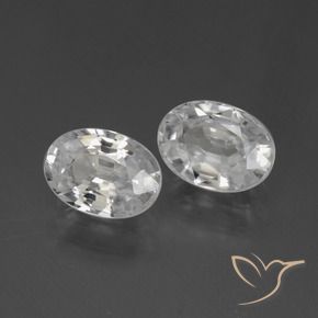 Pedras preciosas de Zircão Branco natural de 2.35 ct, oval, VVS-VS