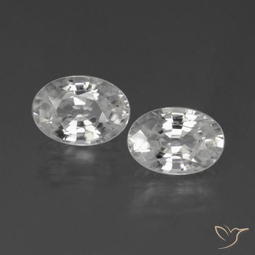 2.41ctw Natural Branco Zircão, oval, VVS
