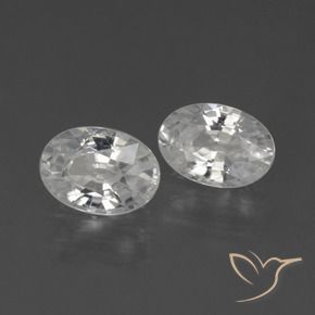 Pedras preciosas de Zircão Branco natural de 2.41 ct, oval, VVS