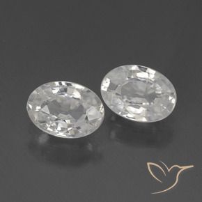 Pedras preciosas de Zircão Branco natural de 2.21 ct, oval, VVS