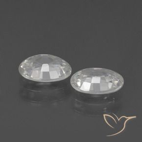 Pedras preciosas de Zircão Branco natural de 2.21 ct, oval, VVS