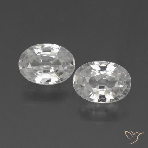2.35ctw Natural Branco Zircão, oval, VS