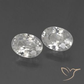 Pedras preciosas de Zircão Branco natural de 2.35 ct, oval, VS