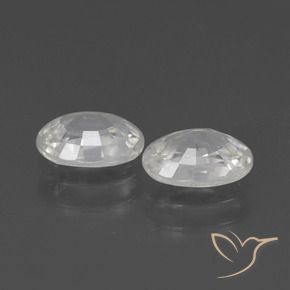 Pedras preciosas de Zircão Branco natural de 2.35 ct, oval, VS