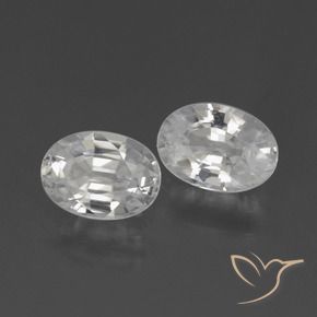 Pedras preciosas de Zircão Branco natural de 2.46 ct, oval, VVS-VS