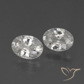 Pedras preciosas de Zircão Branco natural de 2.27 ct, oval, VS