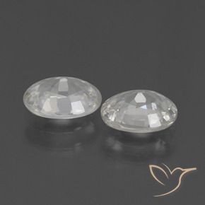 Pedras preciosas de Zircão Branco natural de 2.27 ct, oval, VS