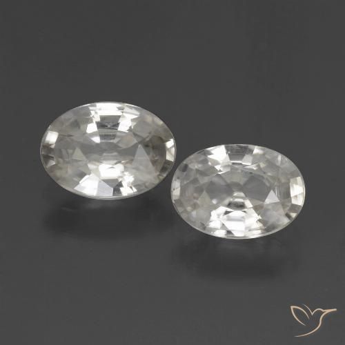 2.17ctw Natural branco quente Zircão, oval, VVS-VS