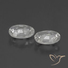 Pedras preciosas de Zircão Branco natural de 2.09 ct, oval, VS