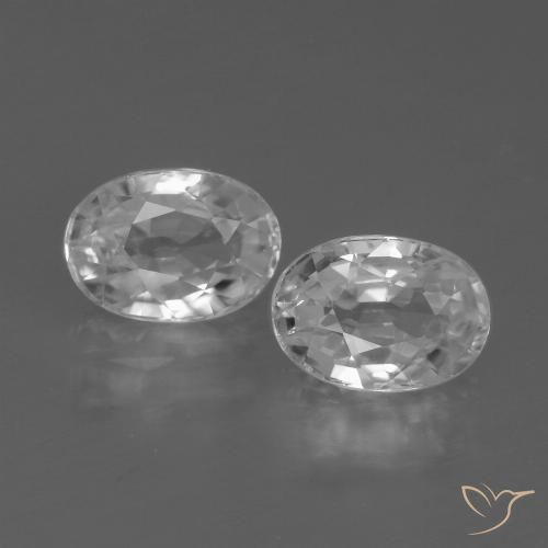 2.80ctw Natural Branco Zircão, oval, VS