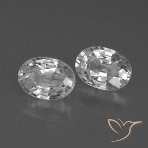 Pedras preciosas de Zircão Branco natural de 2.69 ct, oval, VVS