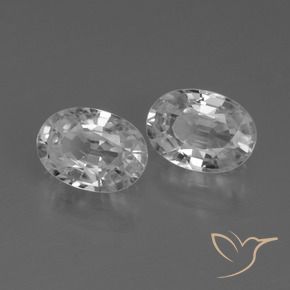 Pedras preciosas de Zircão Branco natural de 2.57 ct, oval, VVS