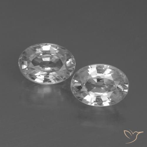 2.65ctw Natural Branco Zircão, oval, VS