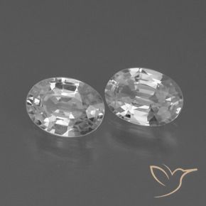 Pedras preciosas de Zircão Branco natural de 2.33 ct, oval, VVS