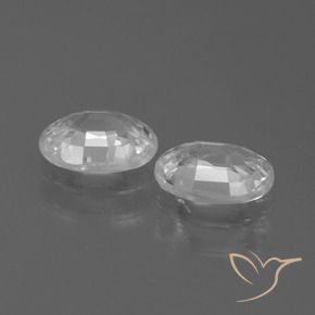 Pedras preciosas de Zircão Branco natural de 2.33 ct, oval, VVS