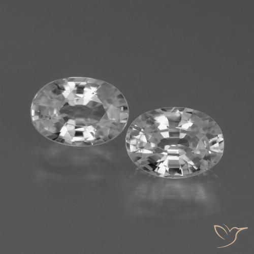 2.46ctw Natural Branco Zircão, oval, VS