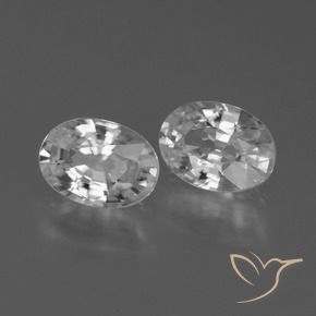 Pedras preciosas de Zircão Branco natural de 2.46 ct, oval, VS