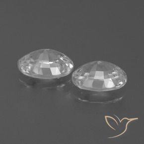 Pedras preciosas de Zircão Branco natural de 2.46 ct, oval, VS