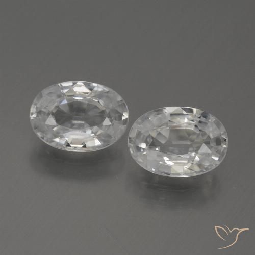 2.29ctw Natural Branco Zircão, oval, VS