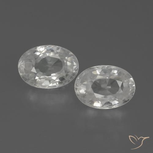 2.76ctw Natural Branco Zircão, oval, VS