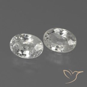 Pedras preciosas de Zircão Branco natural de 2.65 ct, oval, VS