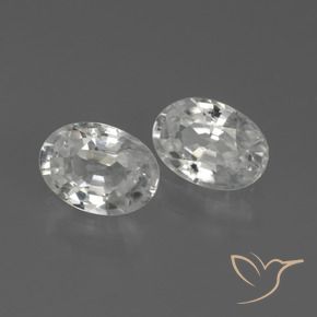 Pedras preciosas de Zircão Branco natural de 2.41 ct, oval, VVS