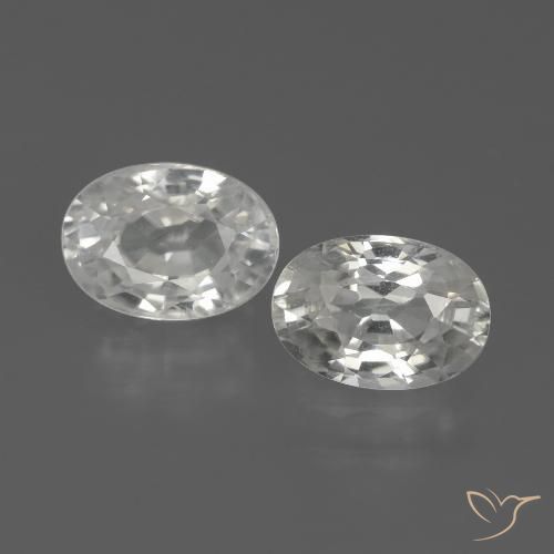 2.78ctw Natural Branco Zircão, oval, VS