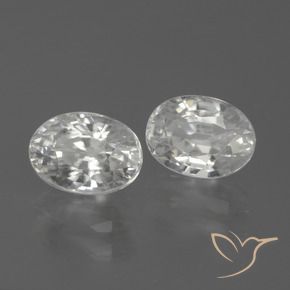 Pedras preciosas de Zircão Branco natural de 3.19 ct, oval, VS