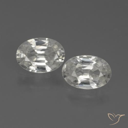 2.10ctw Natural Branco Zircão, oval, VS
