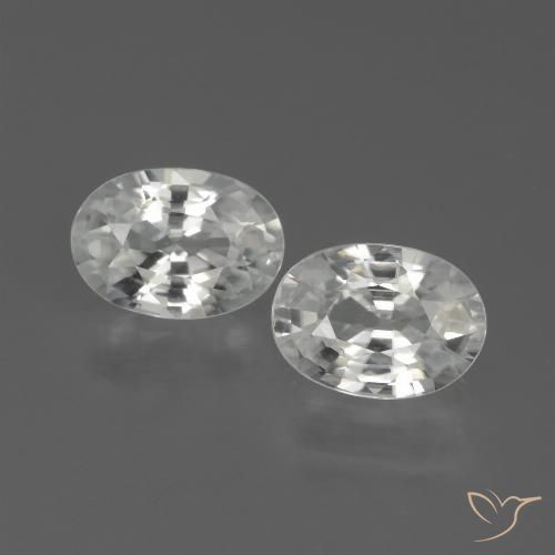 2.24ctw Natural Branco Zircão, oval, VVS