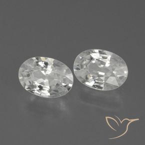 Pedras preciosas de Zircão Branco natural de 2.24 ct, oval, VVS
