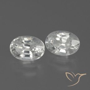 Pedras preciosas de Zircão Branco natural de 2.63 ct, oval, VS