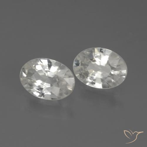 Pedras preciosas de Zircão branco quente natural de 2.05 ct, oval, VVS-VS