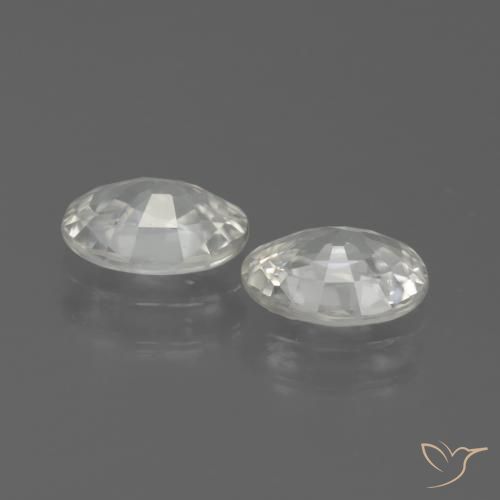 Pedras preciosas de Zircão branco quente natural de 2.05 ct, oval, VVS-VS