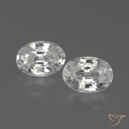 2.39ctw Natural Branco Zircão, oval, VS